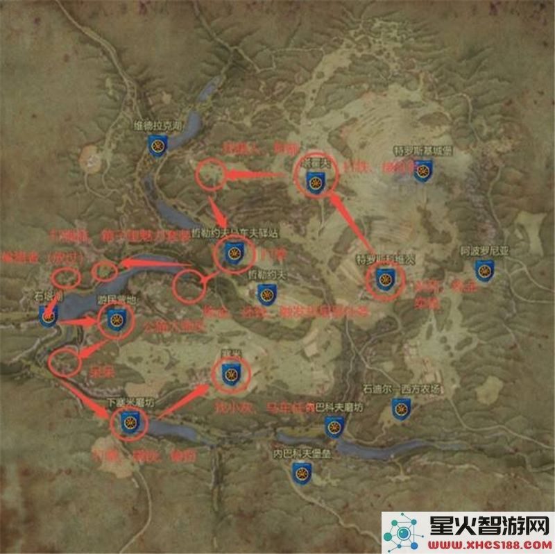 天国拯救2前期高效跑图路线分享_一图详解