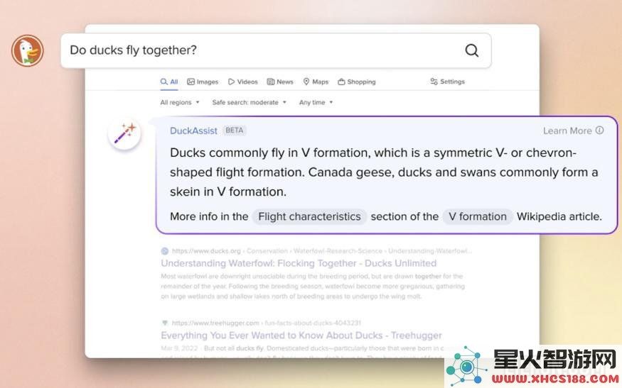 DuckDuckGo整合AI技术以利用维基百科内容来回应用户的搜索请求