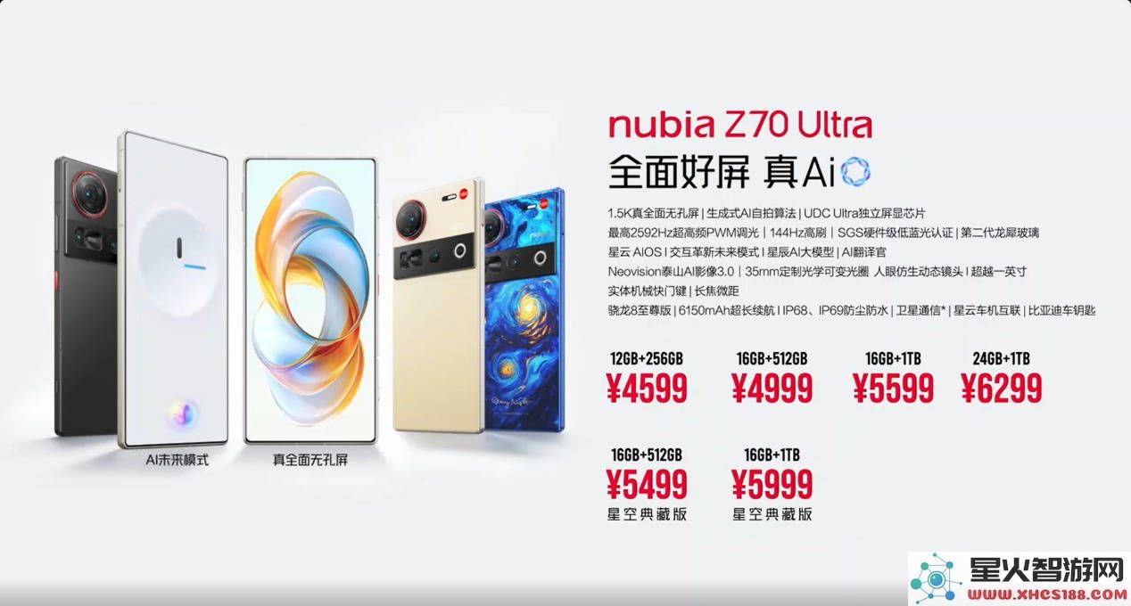 努比亚Z70Ultra正式发布：真全面屏设计引领AI革新，起售价4599元是否值得购买？