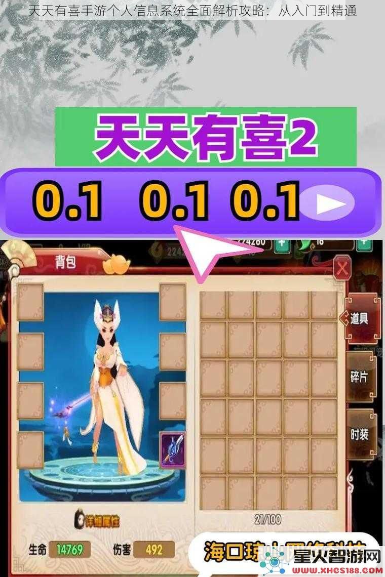 天天有喜手游个人信息系统全面解析攻略：从入门到精通