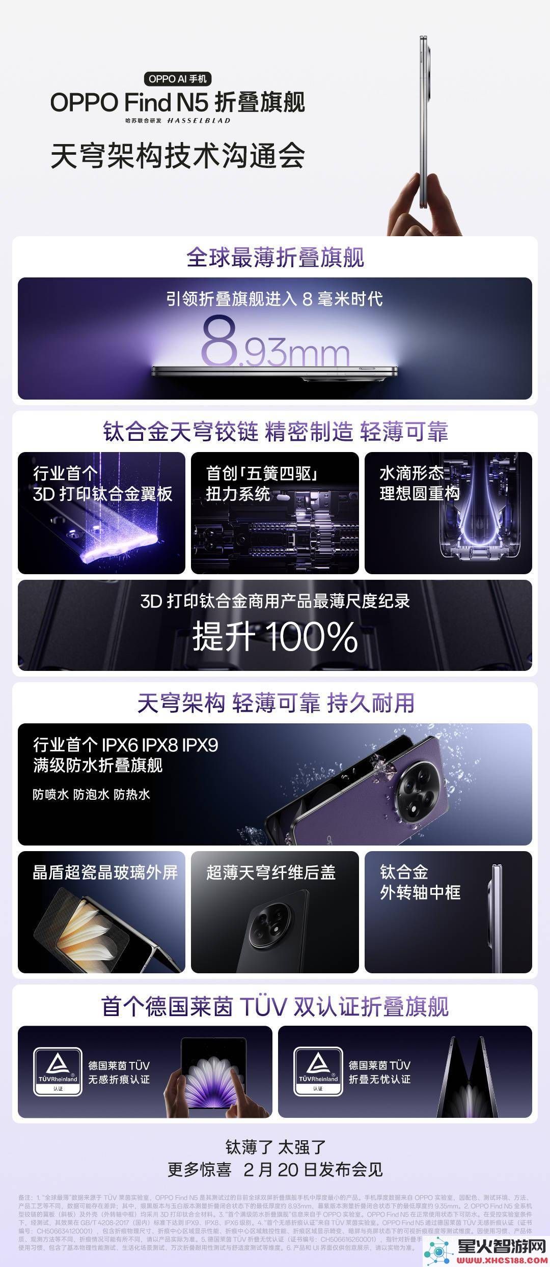 OPPOFindN5折叠手机新突破，超薄设计8.93mm与钛合金铰链引领未来科技潮流！
