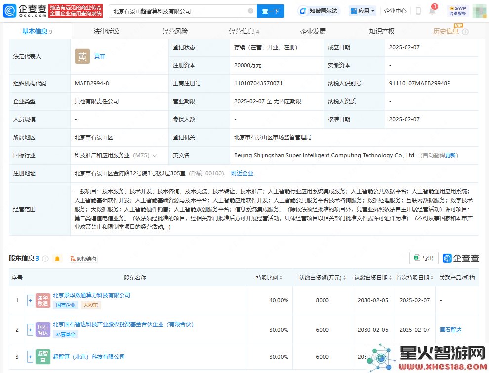 北京石景山超智算科技公司正式成立，人工智能创新示范园项目招募招标已启动
