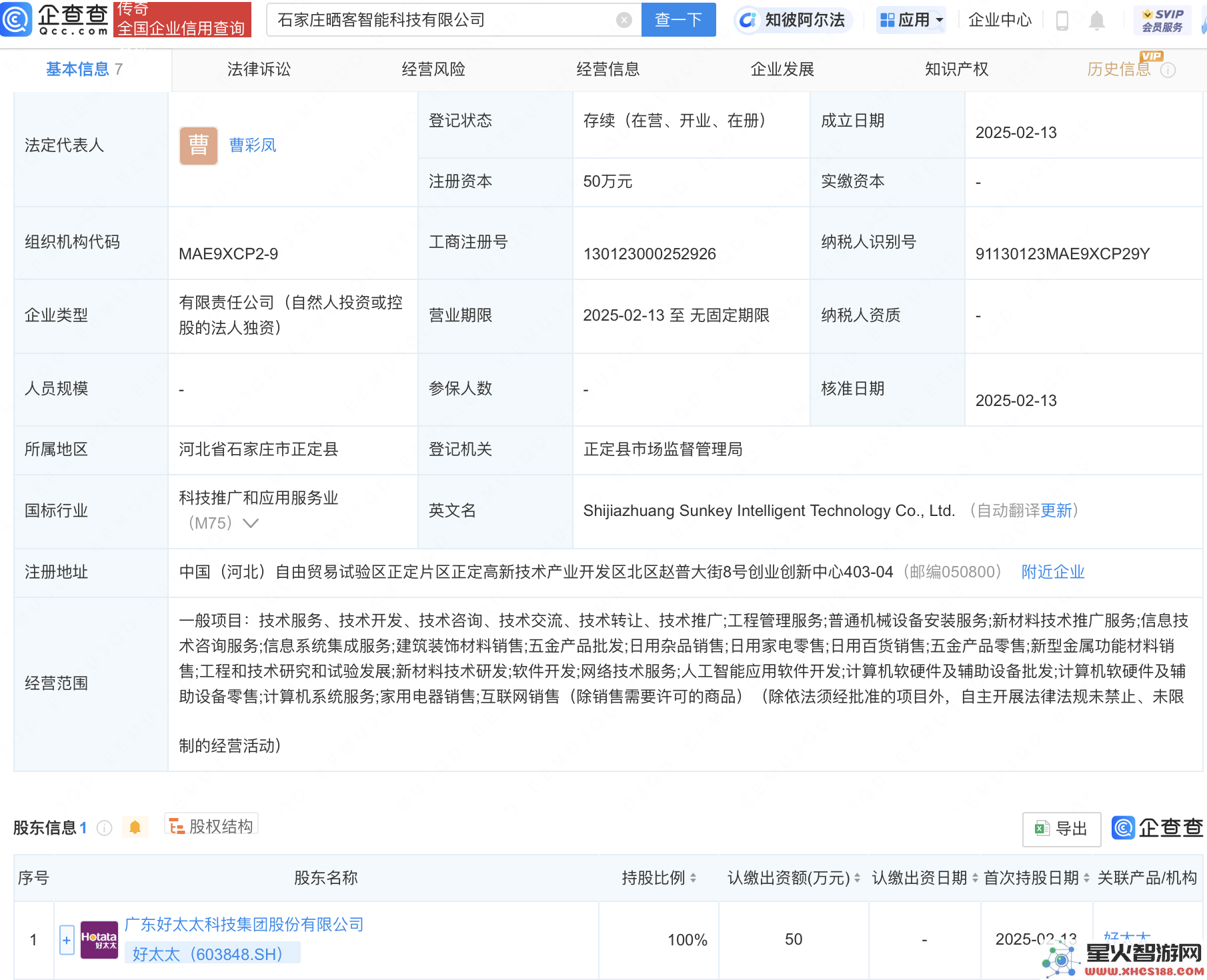 好太太全面控股新成立公司，进军人工智能软件开发及计算机软硬件领域
