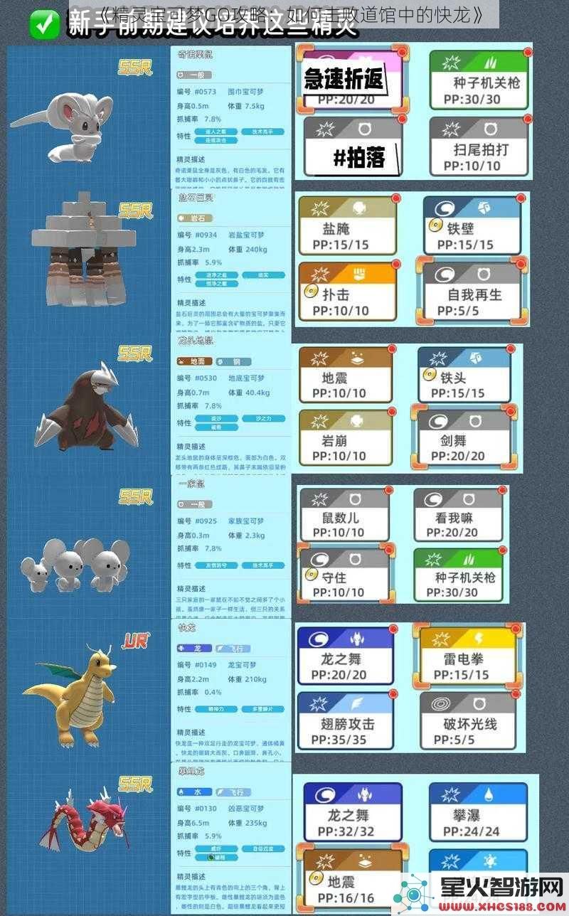 《精灵宝可梦GO攻略：如何击败道馆中的快龙》