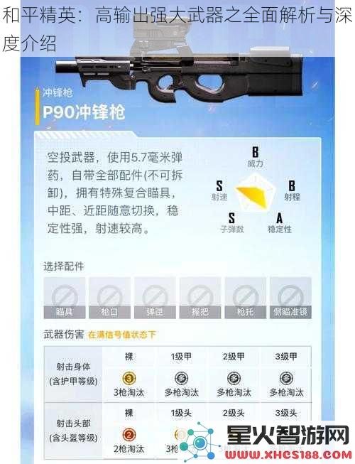 和平精英：高输出强大武器之全面解析与深度介绍